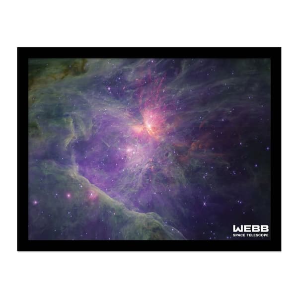 Webb Space Telescope Wavelength Nircam Orion Mosaic In Esasky Framed Poster Black/Purple/Grey 40cm x 30cm
