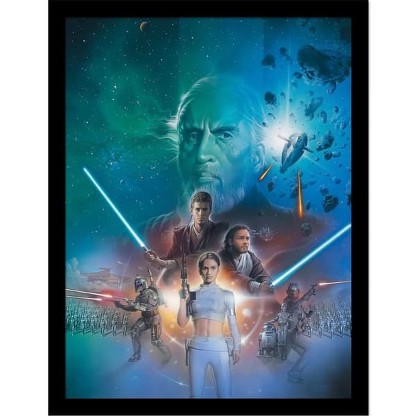 Star Wars Episode II Art Framed Poster Multicoloured 40cm x 30cm