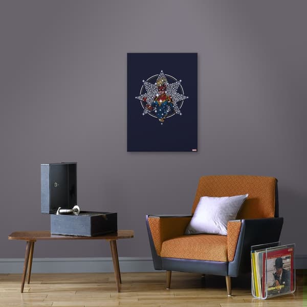 Lærred - Marvel Captain Marvel Sparkle - 50x70cm