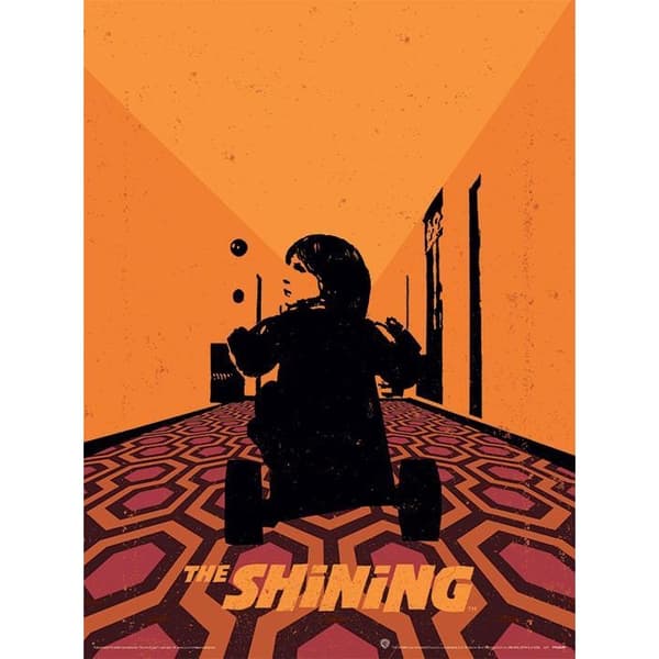 The Shining Corridor Print Orange/Violet/Black 40cm x 30cm