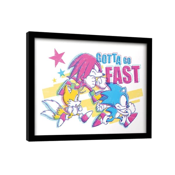 Sonic The Hedgehog Gotta Go Fast Framed Poster