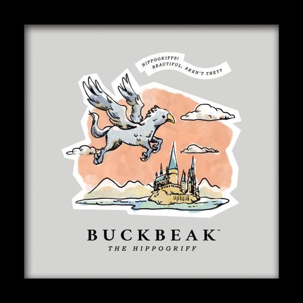 Harry Potter Watercolour Buckbeak Framed Art Print Multicoloured 30.5cm x 30.5cm