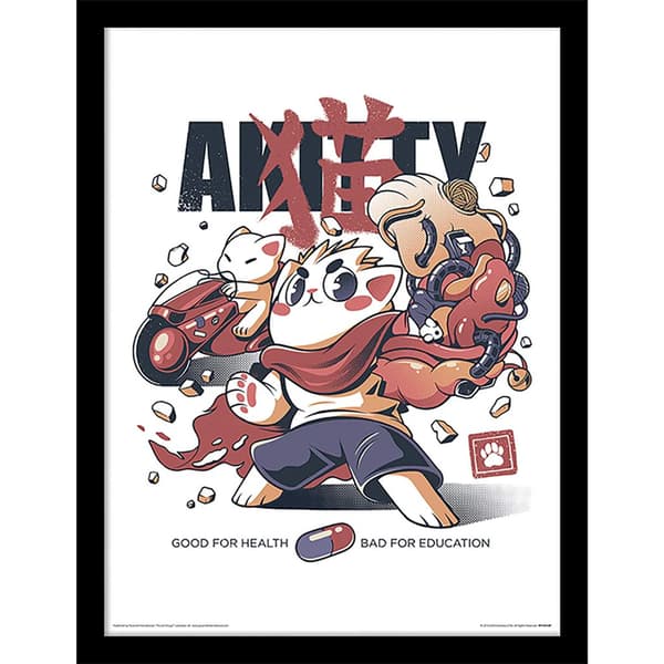 Ilustrata Akitty Print Multicoloured 40cm x 30cm