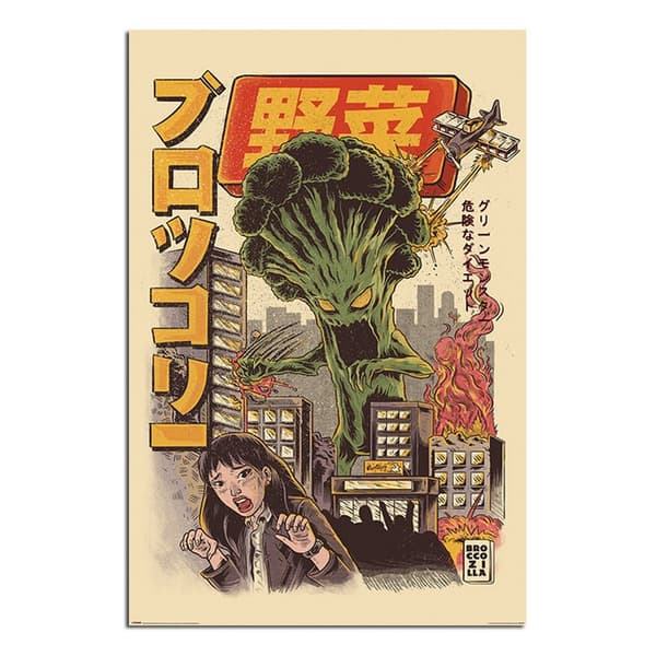 Ilustrata Broccozilla Print Multicoloured 40cm x 30cm