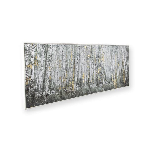 Art for the Home  - Duk med handmålade detaljer - Björkskog - 40x100cm - Brun