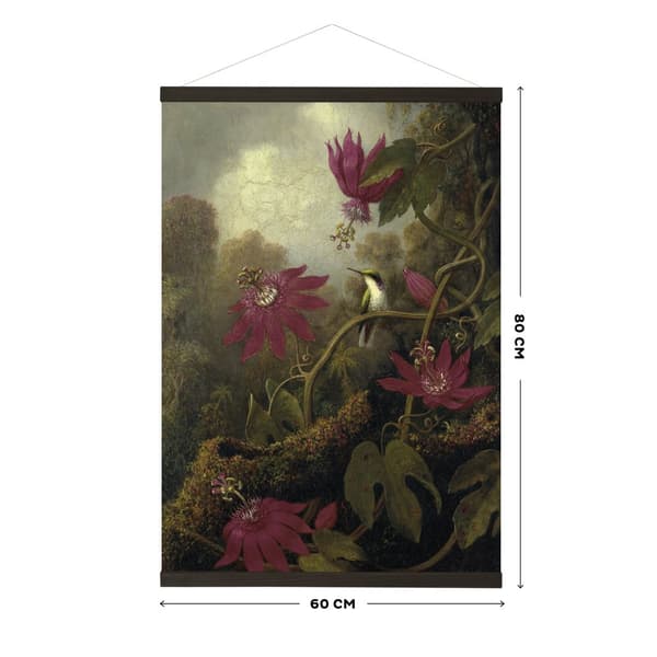 Art for the Home Hængende plakat Linned - Skønhed Skønhed Jungle Hummingbird - 100x70 cm