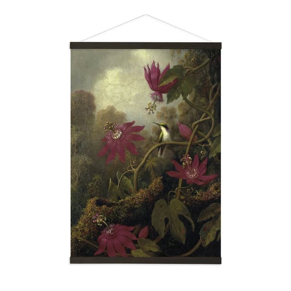 Art for the Home Hængende plakat Linned - Skønhed Skønhed Jungle Hummingbird - 100x70 cm