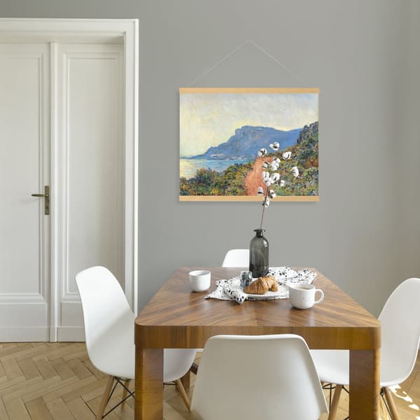 Art for the Home  hængende plakatlinned - sydligt landskab Monet Den røde vej - 60x80 cm