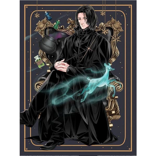 Harry Potter: Wizard Dynasty Chair Severus Snape Print Black/Gold 40cm x 30cm