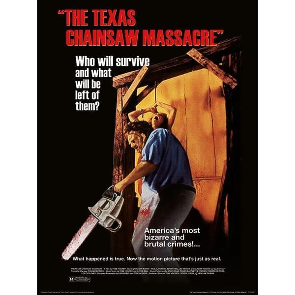 The Texas Chainsaw Massacre Brutal Print Multicoloured 40cm x 30cm
