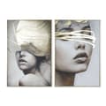 Miniatyrbild 1 av 4: Tavla Home ESPRIT Vit Svart Beige Gyllene Kvinna 83 x 4,5 x 123 cm (2 antal)