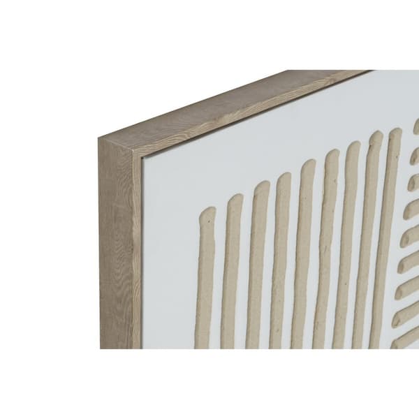 Tavla Home ESPRIT Vit Beige Skandinavisk 83 x 4,5 x 83 cm (2 antal)