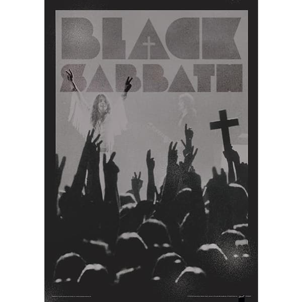 Black Sabbath Stage Photo Print Black/Grey 40cm x 30cm