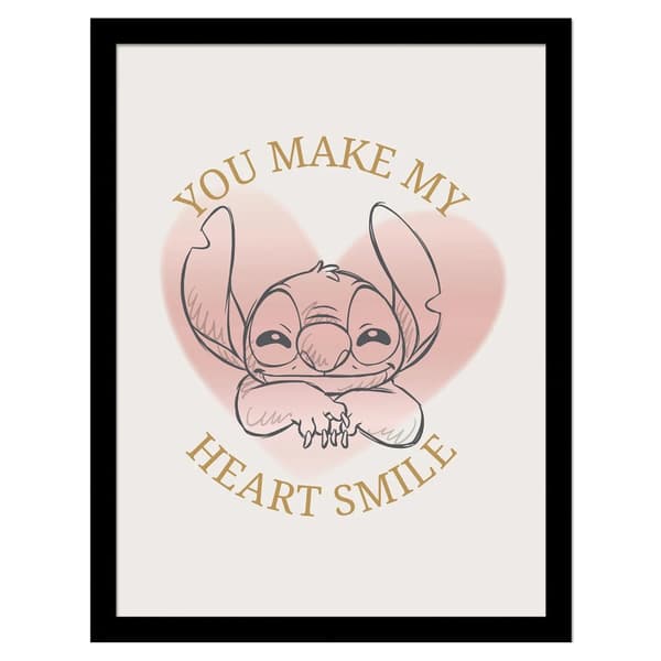 Lilo & Stitch You Make My Heart Smile Stitch Print