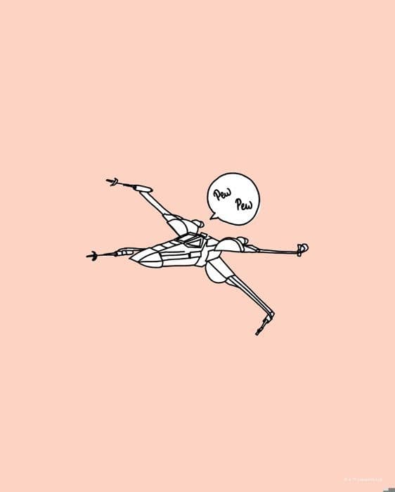 Affisch - Star Wars - 612181 - 40 x 50 cm - Rosa - Väggdekoration