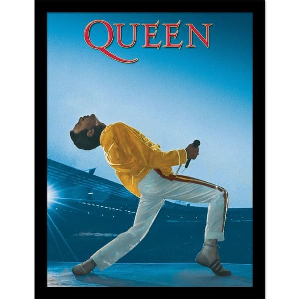 Queen Live At Wembley Framed Poster Blue 40cm x 30cm