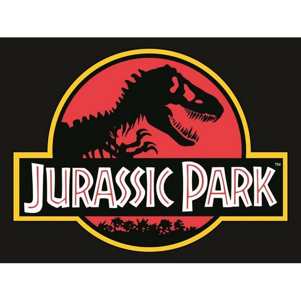 Jurassic Park Klassiskt logotryck Black/Red/Yellow 30cm x 40cm