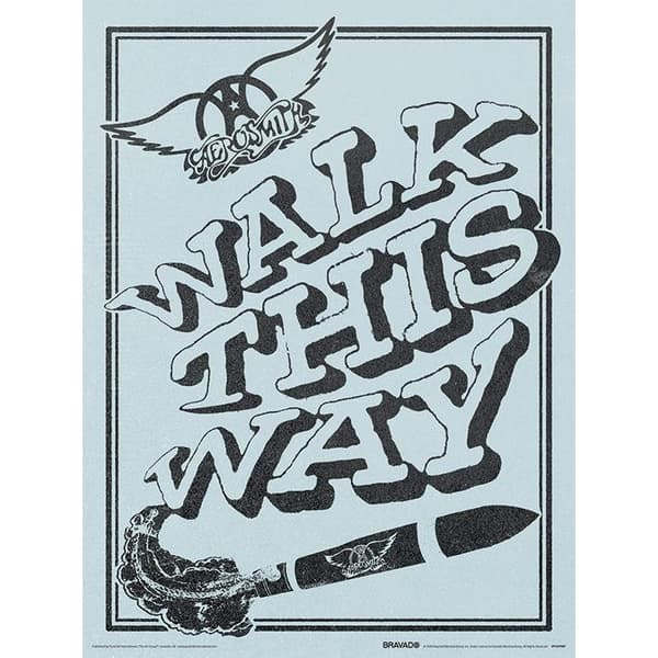 Aerosmith Walk This Way Print Blue/Black 40cm x 30cm