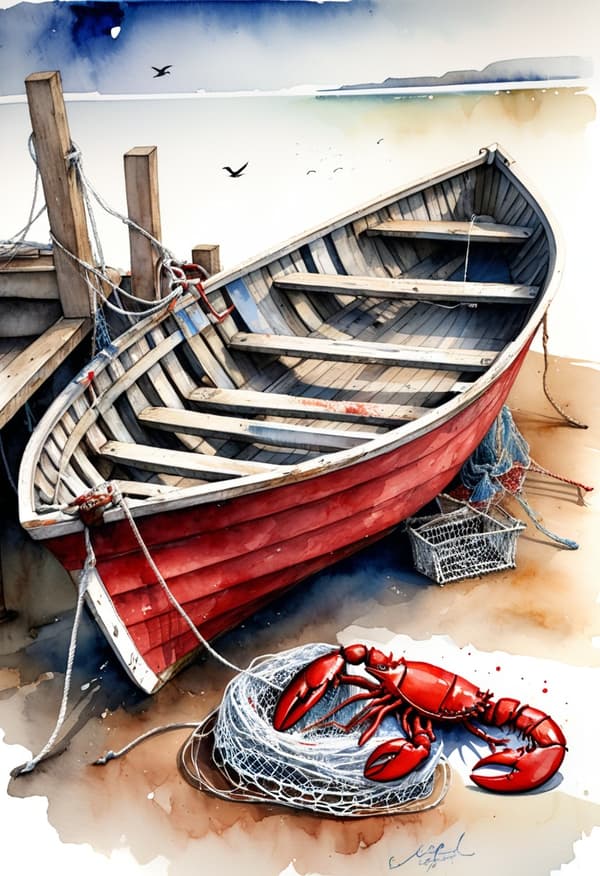 Båt Affisch 30×40 CM