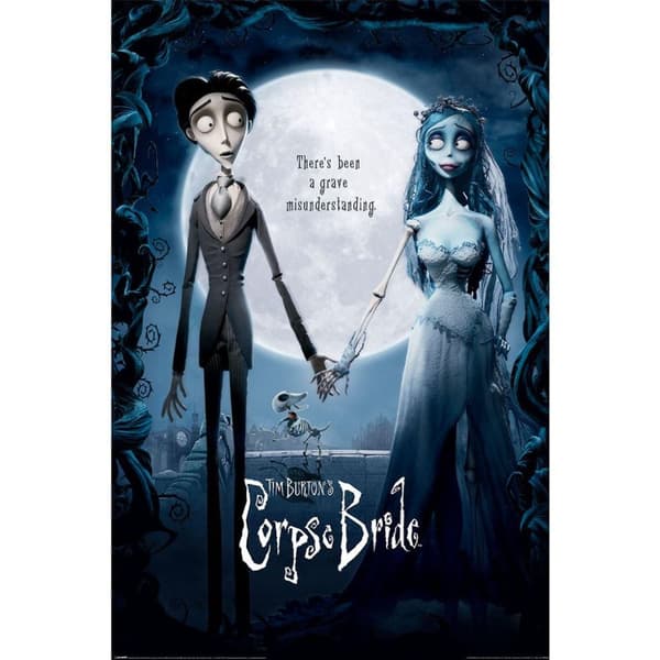 Corpse Bride Maxi Emily & Victor Poster Blue/Black 91.5cm x 61cm