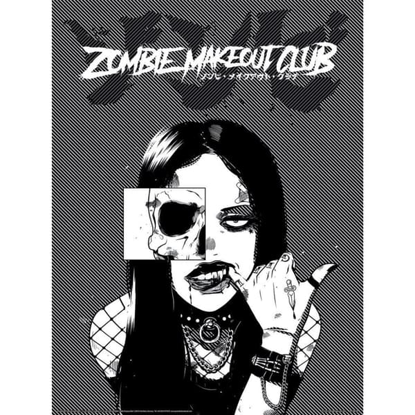Zombie Makeout Club Fangs Print Multicoloured 40cm x 30cm