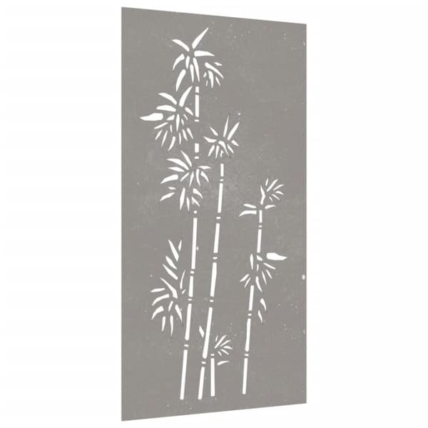 vidaXL udendørs vægdekoration 105x55 cm bambusdesign cortenstål -  Plakater, prints & vægkunst