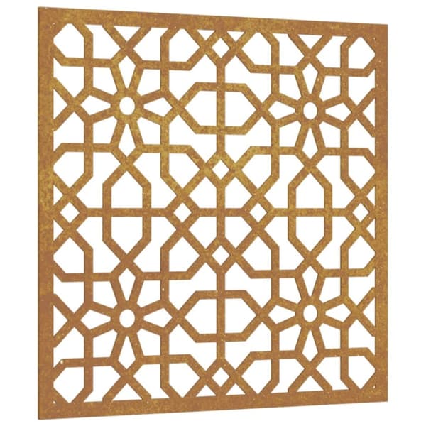 vidaXL udendørs vægdekoration 55x55 cm maurisk design cortenstål - Plakater, prints & vægkunst