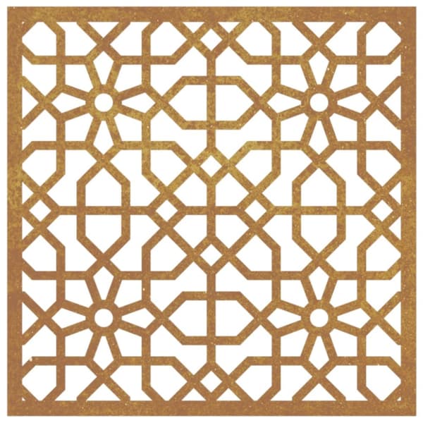 vidaXL udendørs vægdekoration 55x55 cm maurisk design cortenstål -  Plakater, prints & vægkunst