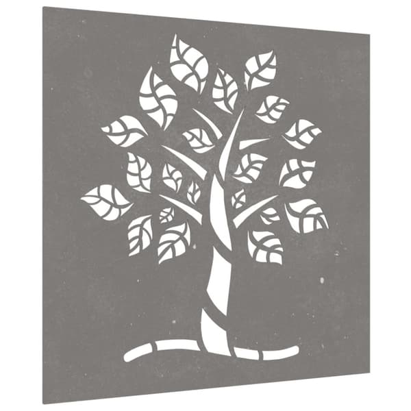 vidaXL udendørs vægdekoration 55x55 cm trædesign cortenstål -  Plakater, prints & vægkunst