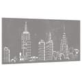 Miniatyrbillede 4 af 9: vidaXL udendørs vægdekoration 105x55 cm skyline-design cortenstål -  Plakater, prints & vægkunst