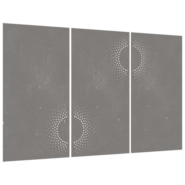 vidaXL udendørs vægdekoration 3 dele 105x55 cm soldesign cortenstål -  Plakater, prints & vægkunst