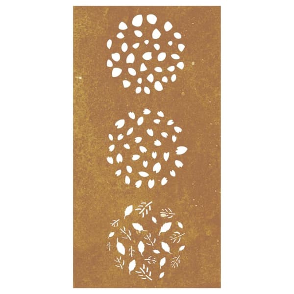 vidaXL udendørs vægdekoration 105x55 cm bladdesign cortenstål - Plakater, prints & vægkunst