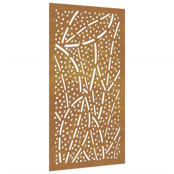 vidaXL Puutarhaseinäkoriste 105x55 cm corten teräs lehtikuvio -  Julisteet, painokuvat & koristetaulut