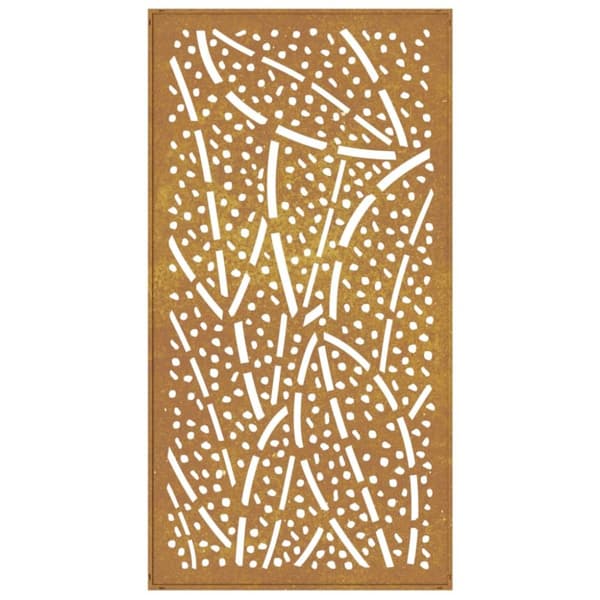 vidaXL Puutarhaseinäkoriste 105x55 cm corten teräs lehtikuvio -  Julisteet, painokuvat & koristetaulut