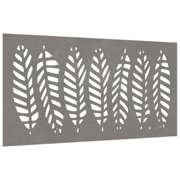 vidaXL udendørs vægdekoration 105x55 cm bladdesign cortenstål -  Plakater, prints & vægkunst