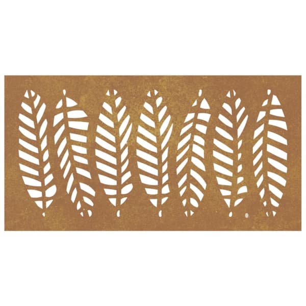 vidaXL udendørs vægdekoration 105x55 cm bladdesign cortenstål - Plakater, prints & vægkunst