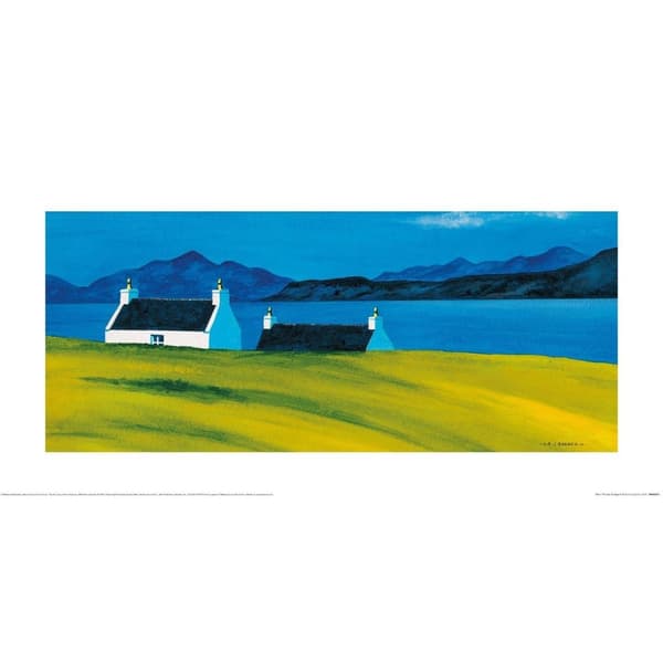 Anthony Barber Over The Sea To Skye II Print Blue/Green 30cm x 60cm
