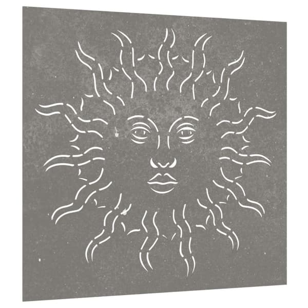 Julisteet, painokuvat & koristetaulut - Living Puutarhaseinäkoriste 55x55 cm corten teräs aurinkokuvio