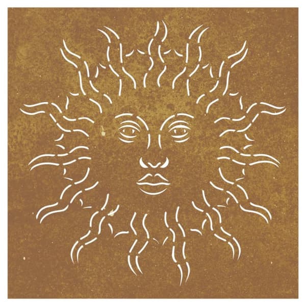 Julisteet, painokuvat & koristetaulut - Living Puutarhaseinäkoriste 55x55 cm corten teräs aurinkokuvio