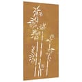 Pikkukuva 3 / 9: Julisteet, painokuvat & koristetaulut - Living Puutarhaseinäkoriste 105x55 cm corten teräs bambukuvio