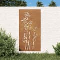 Pikkukuva 2 / 9: Julisteet, painokuvat & koristetaulut - Living Puutarhaseinäkoriste 105x55 cm corten teräs bambukuvio