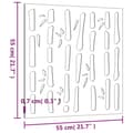 Miniatyrbillede 9 af 9: Plakater, prints & vægkunst - Living udendørs vægdekoration 55x55 cm bambusdesign cortenstål