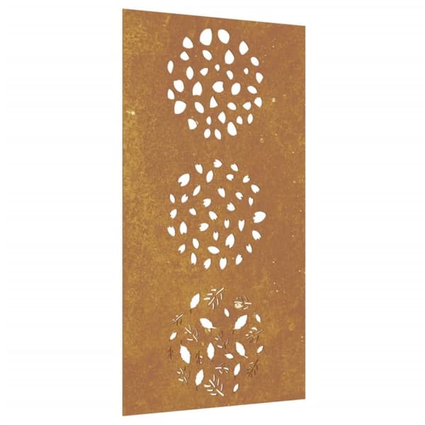 Julisteet, painokuvat & koristetaulut - Living Puutarhaseinäkoriste 105x55 cm corten teräs lehtikuvio