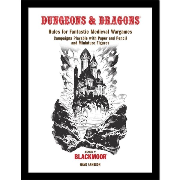 Dungeons & Dragons Blackmoor Framed Poster White/Black/Red 40cm x 30cm
