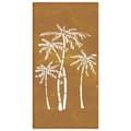 Pikkukuva 6 / 9: Julisteet, painokuvat & koristetaulut - Living Puutarhaseinäkoriste 105x55 cm corten teräs palmukuvio