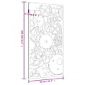 Pikkukuva 9 / 9: Puutarhaseinäkoriste 105x55 cm corten teräs rataskuvio - Puutarhaseinäkoriste - Puutarhaseinäkoristeet - Home & Living