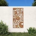 Pikkukuva 2 / 9: Puutarhaseinäkoriste 105x55 cm corten teräs rataskuvio - Puutarhaseinäkoriste - Puutarhaseinäkoristeet - Home & Living