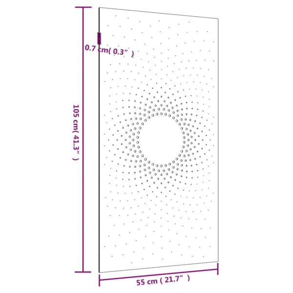 Väggdekoration 105x55 cm rosttrögt stål soldesign - Väggdekoration - Väggdekorationer - Home & Living