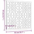 Pikkukuva 9 / 9: Puutarhaseinäkoriste 55x55 cm corten teräs Maurikuvio - Puutarhaseinäkoriste - Puutarhaseinäkoristeet - Home & Living