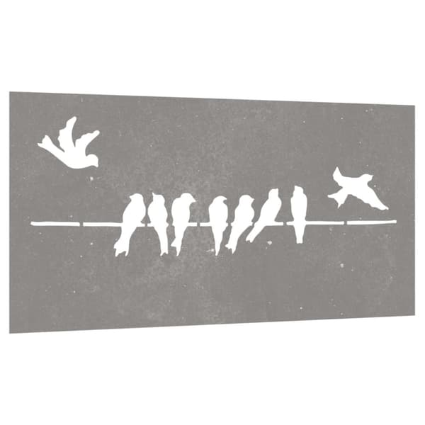 Väggdekoration 105x55 cm rosttrögt stål fågeldesign - Väggdekoration - Väggdekorationer - Home & Living
